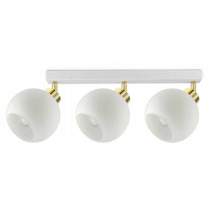 Lampa Wisatoare Alba din Sticla BG3 LED E27 - Design Modern