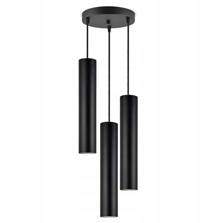 Lampa Suspendata Moderna Metalica Bururi LED GU10 Negru Mat