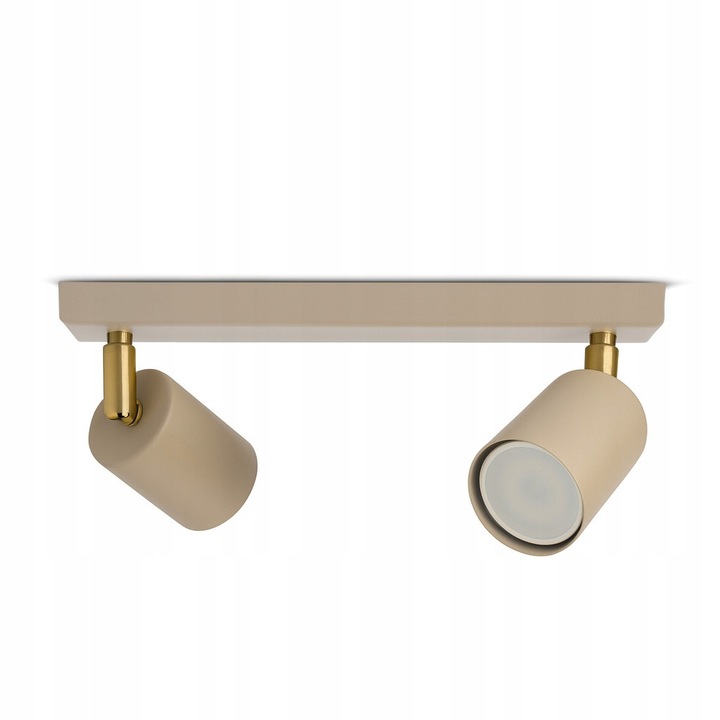 Lampa Plafon Bej Gri GU10 LED 2 Puncte Lumina 856-BG2