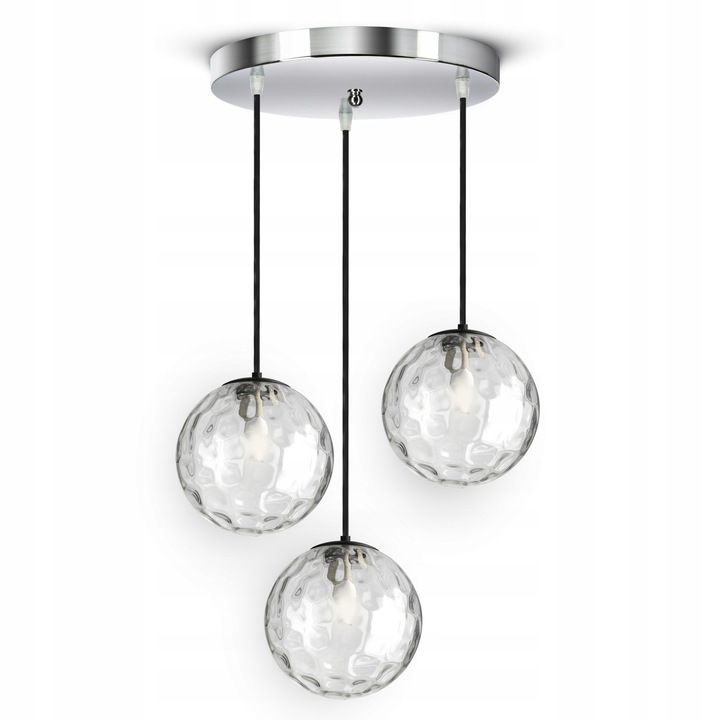 Plafoniera EZ3 Chrome LED Sticla Bile 3xG9