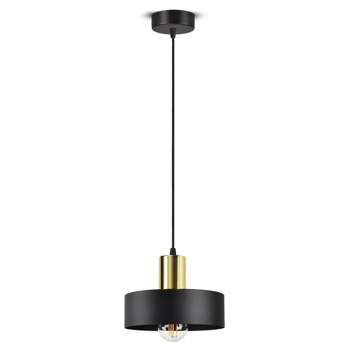Lampa Sufitowa Classic Spot LED E27 Neagra-Aurie 20cm