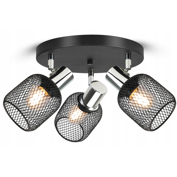 Lampa Plafon Vintage LOFT 444-EG3 E27, 3 Lumini, Metal