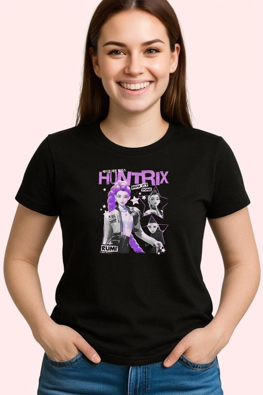 Hanorac Femei Huntrix Rumi Kpop Demon Hunters CoolTrend, negru