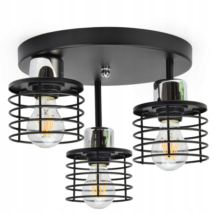 Lampa Plafoniera Suspendata LED VIGO Crom E27 Design Modern