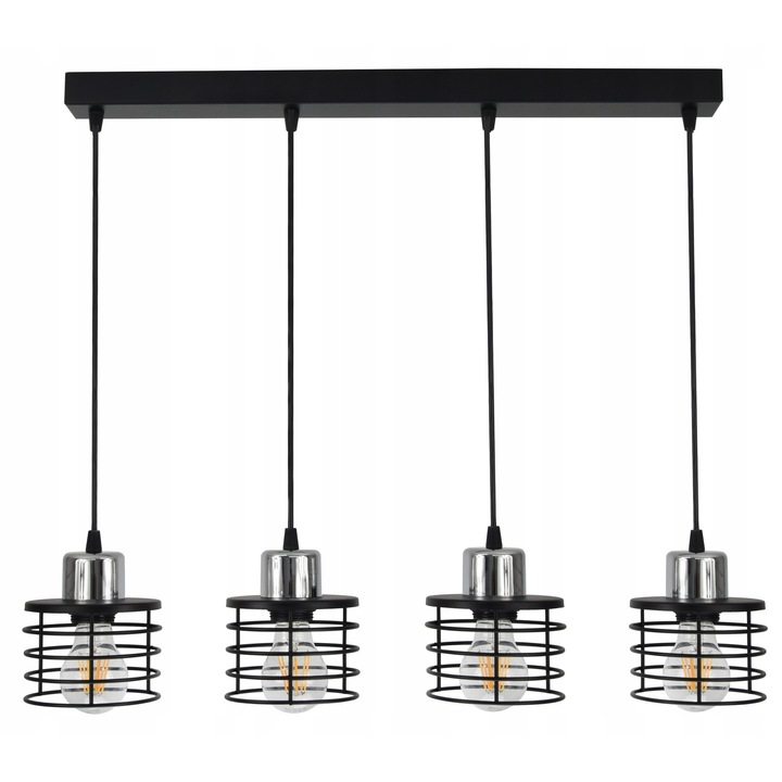 Lampa Plafoniera Suspendata LED VIGO E27 Cromata - Design Modern