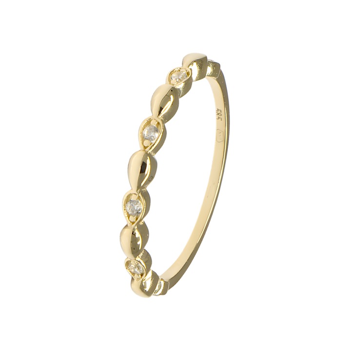 Inele de aur MG, 1, 25 gr, 585/1000, mărimea 57