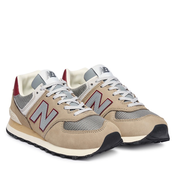 Tenisi dama New Balance, U574SKB W, piele naturala, maro