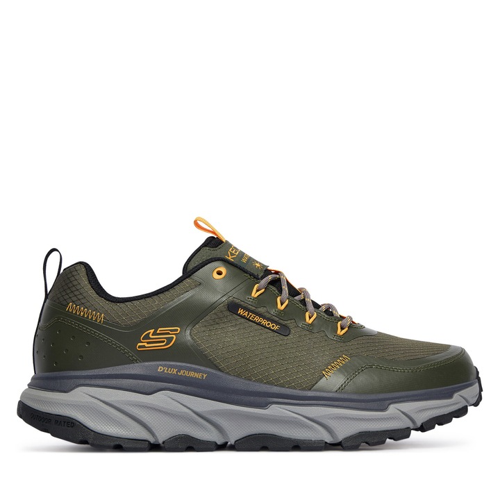 Pantofi sport barbati, Skechers, D'Lux Journey, trekking, verde, textil