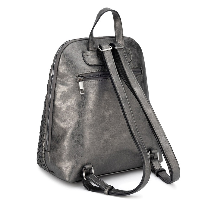 Rucsac fashion dama Lasocki, argintiu, 30x45cm