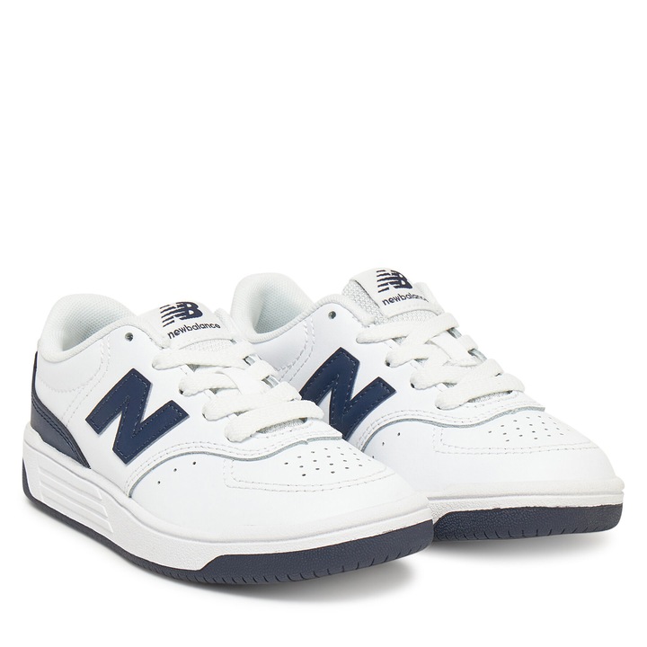 Tenisi copii, New Balance, piele naturala, alb, unisex