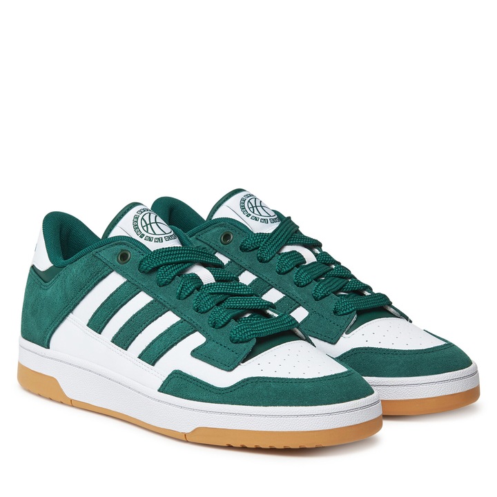Adidasi barbati adidas Rapid Court Low, verde/alb, piele ecologica