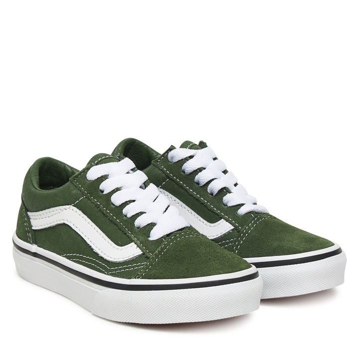 Детски кецове, Vans, момчета, зелен цвят, естествена кожа