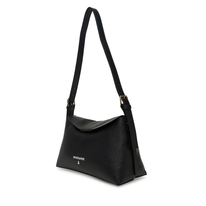 Női táska Patrizia Pepe, modell 8B0256/L148-K103, természetes bőr, fekete