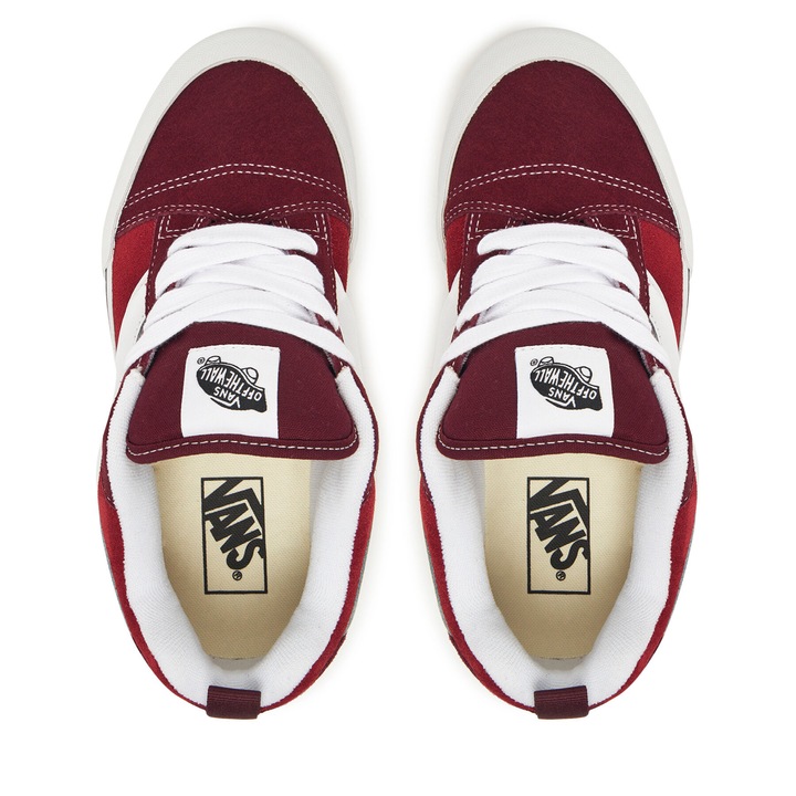 Férfi tornacipő, Vans, Knu Skool, természetes bőr, bordó