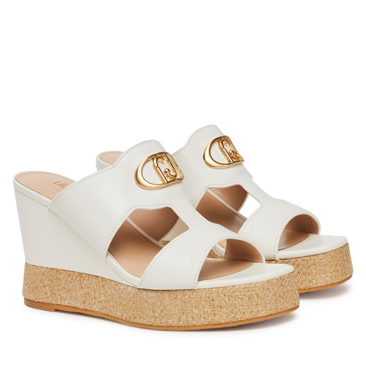 Slapi Liu Jo, model 01065, piele naturala, Off White