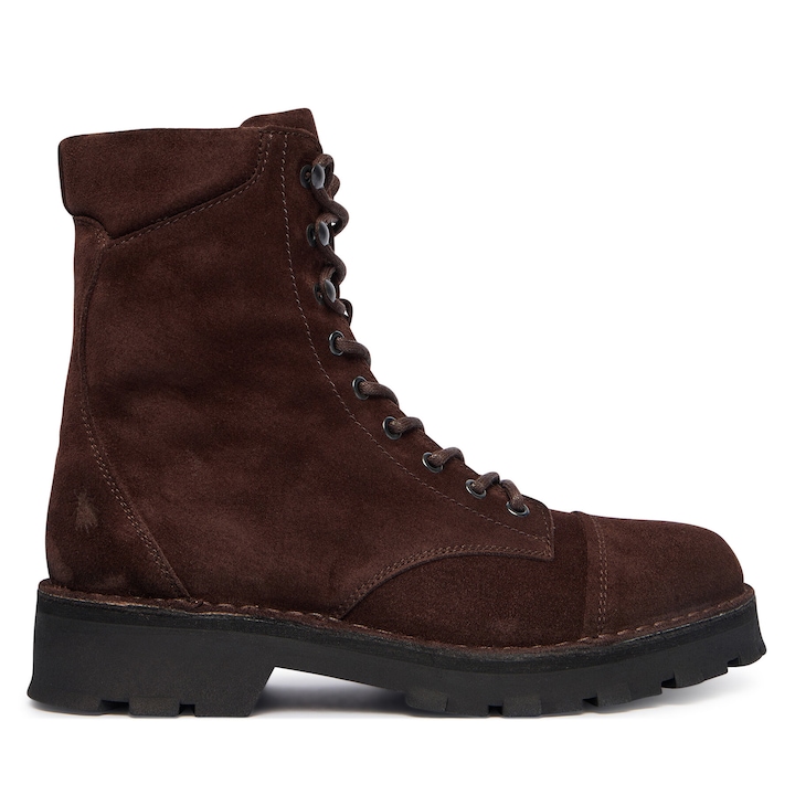 Ghete dama, Fly London Expresso 002, piele naturala, maro