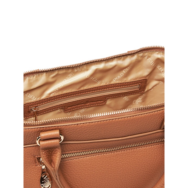 Női táska Beverly Hills Polo Club, modell CEO-BHPC-C-006-08, barna színű, textil anyag