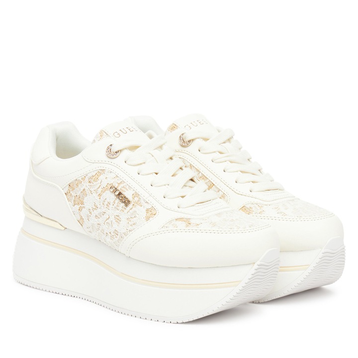 Női tornacipő Guess FLTCM8 ELE12, ökológiai bőr, fehér