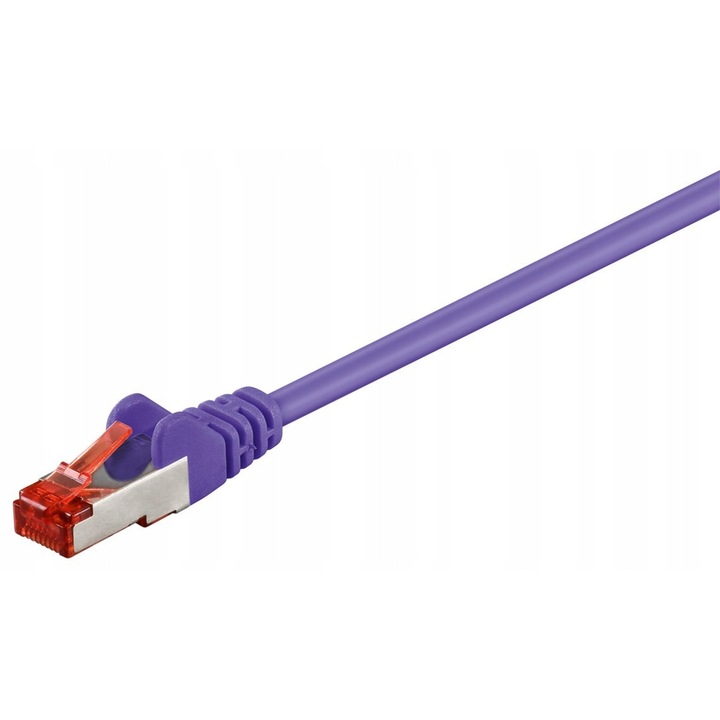LAN hálózati kábel S/FTP CAT 6, Goobay, 10m, lila, dupla árnyékolás