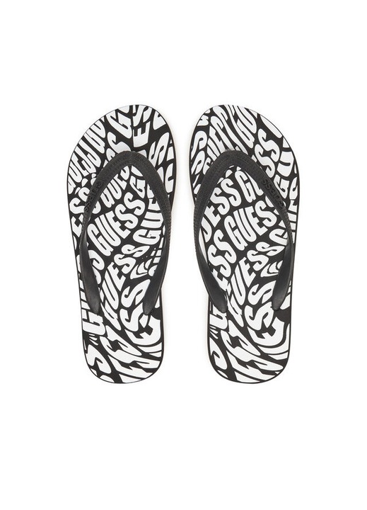 Férfi papucs Guess, JBLK modell, fekete-fehér színben