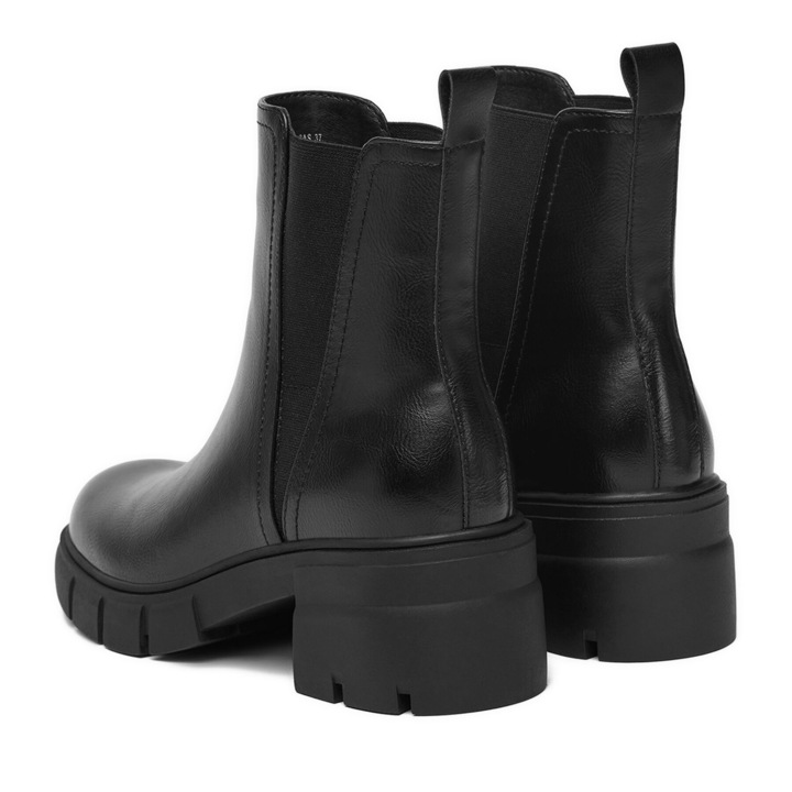 Botine dama JENNY, Textil, Negru, Negru