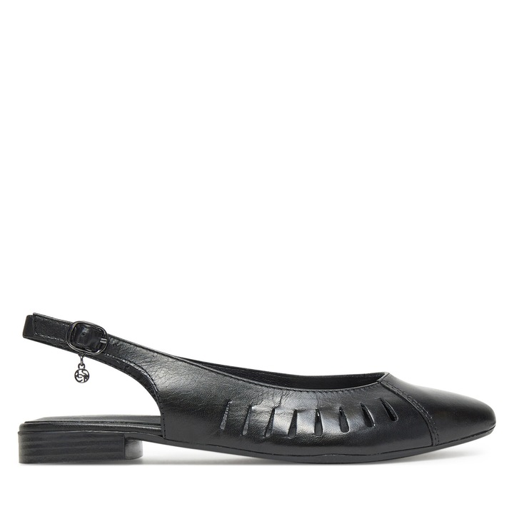 Дамски балеринки, Lasocki, естествена кожа, черни
