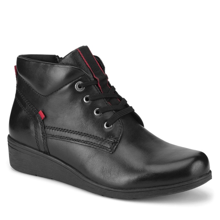 Ghete dama Go Soft, model WI16-JANE ZULA-03, piele naturala, negru