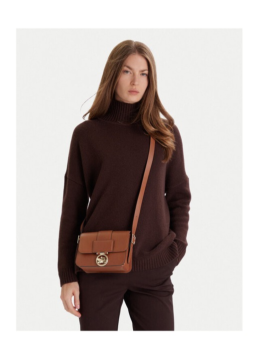 Longchamp női táska, Cognac 504 modell, természetes bőr, konyak szín