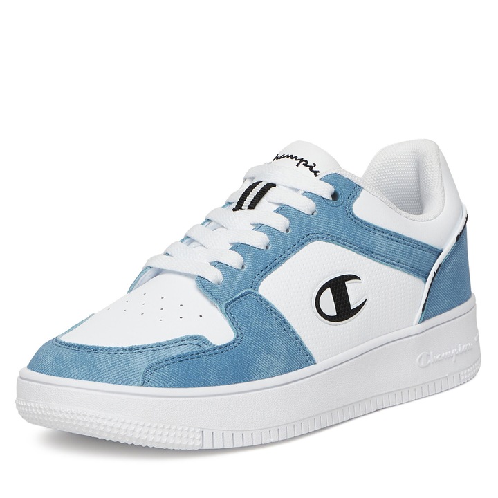 Tenisi dama Champion, RD18 2.0 LOW JEANS, albastru/alb, tesatura