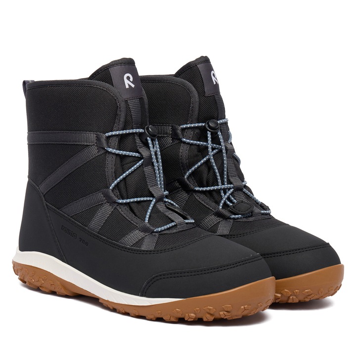 Ghete băieți piele ecologică Reima, Negru