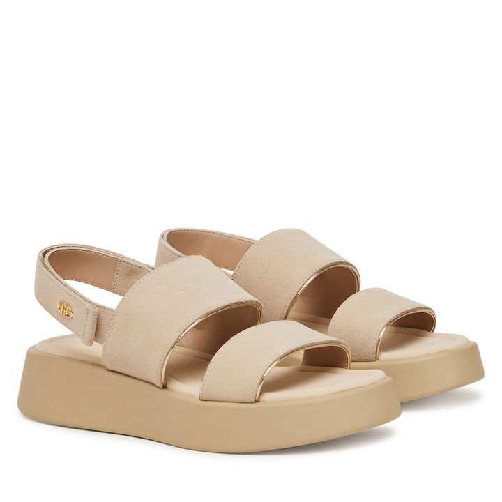 Дамски сандали Liu Jo от естествена кожа, бежови, Бежов