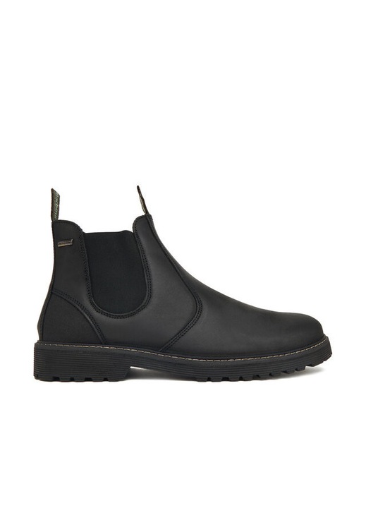 Мъжки боти Barbour Chelsea, естествена кожа, Черен
