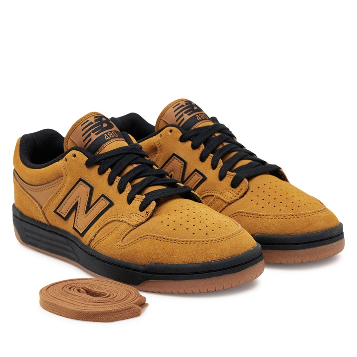 Pantofi sport barbati, New Balance, NM480GDT, piele naturala, maro, 40 EU