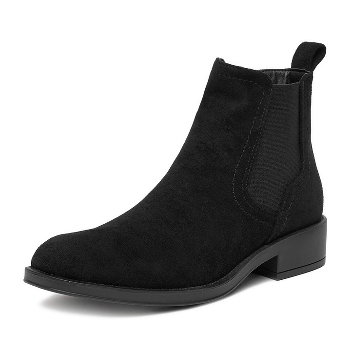 Botine dama CEO-13556-T06, JENNY, Textil, Negru