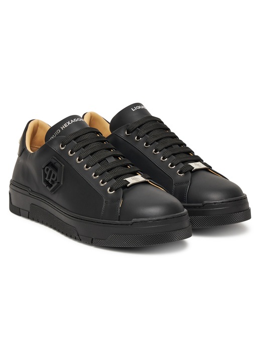 Férfi Philipp Plein cipők, természetes bőr, fekete, USC0722, 41 EU