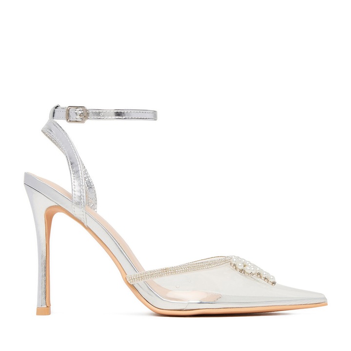 Дамски сандали, DeeZee, LIA SILVER RU, прозрачни, ток