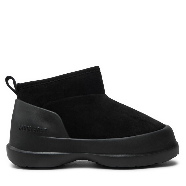 Ghete unisex Moon Boot Black Luna Low, piele naturala, culoare neagra