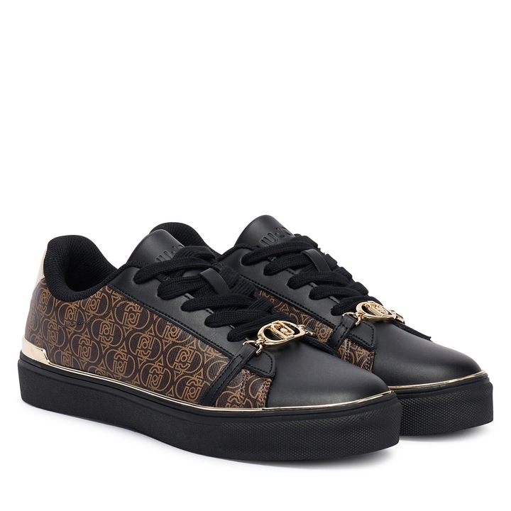 Női tornacipő Liu Jo S18A0 Kiki 01 BF5063 EX323, barna/fekete, természetes bőr