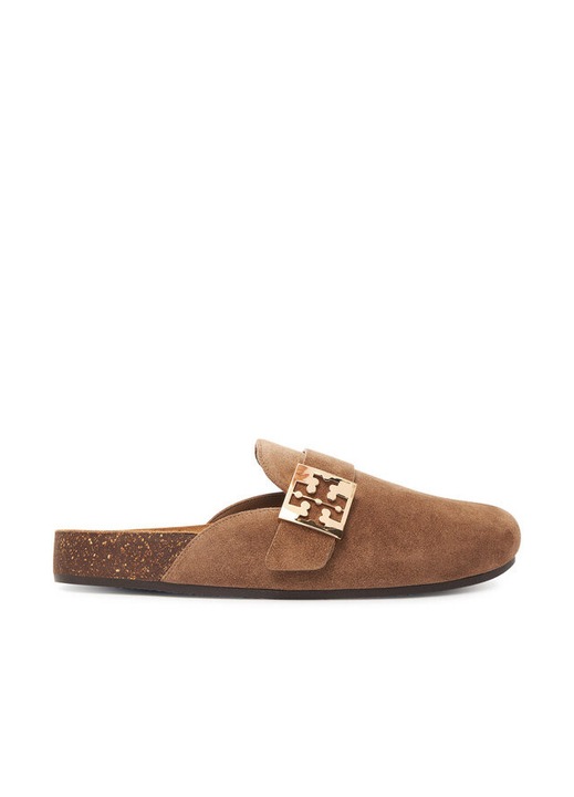 Papuci dama Tory Burch River Rock / Gold, piele naturala, Bej, 36