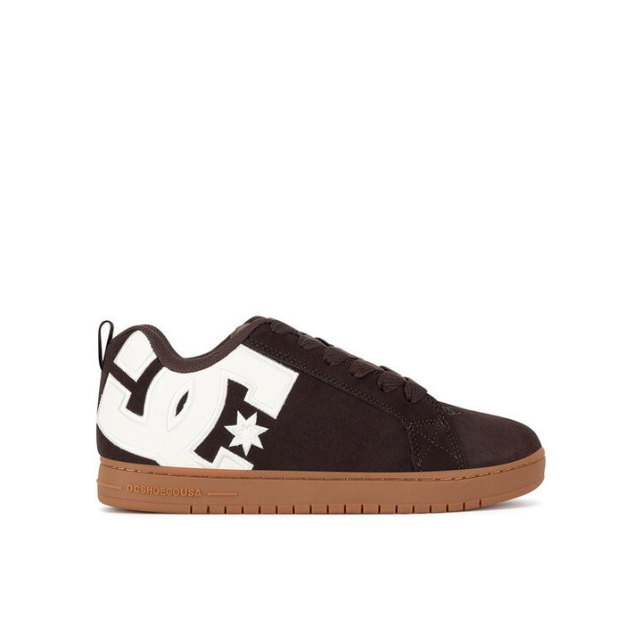 Pantofi sport barbati, DC Shoes, COURT GRAFFIK SE, piele naturala, maro, 46 EU