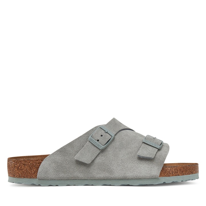 Férfi papucs Birkenstock Zurich, természetes bőr, zöld