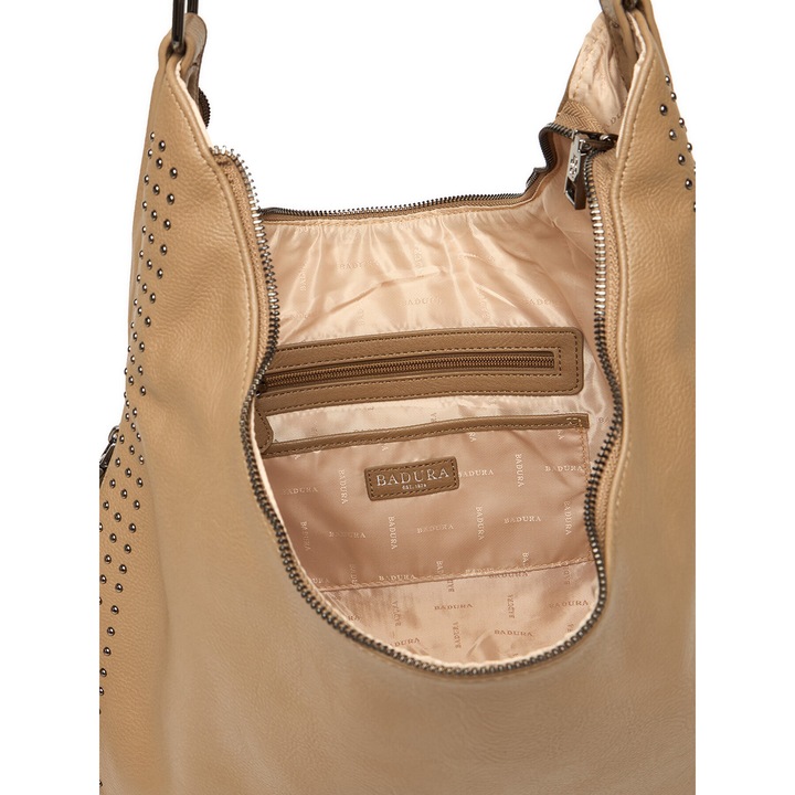 Női táska Badura, C-ZAR-1 modell, szövet, bézs