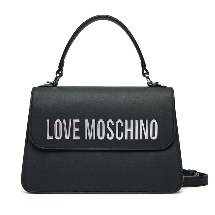 Дамска чанта Love Moschino, екологична, черна, неопределени размери
