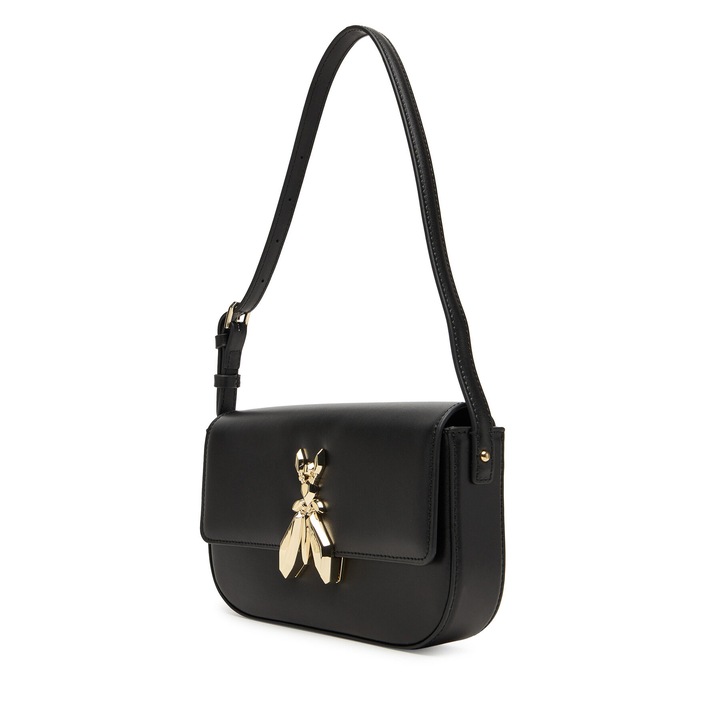 Női táska Patrizia Pepe Winter Black, természetes bőr, méretek 8B0231 L061