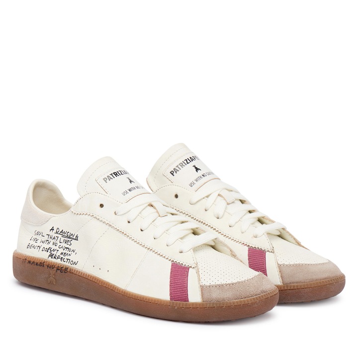 Női tornacipő Patrizia Pepe 2Z0064/L150-FG44, természetes bőr, krém/barna