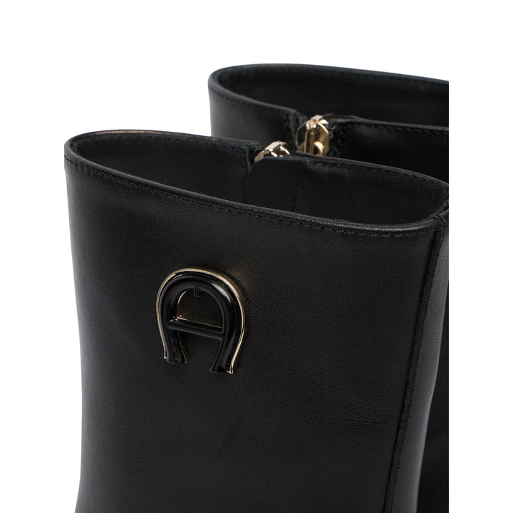 Botine dama 001 1252260, Aigner, Piele naturala, Negru