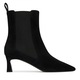 Botine dama SA21015M0NTA0000, Pollini, Piele naturala, Negru