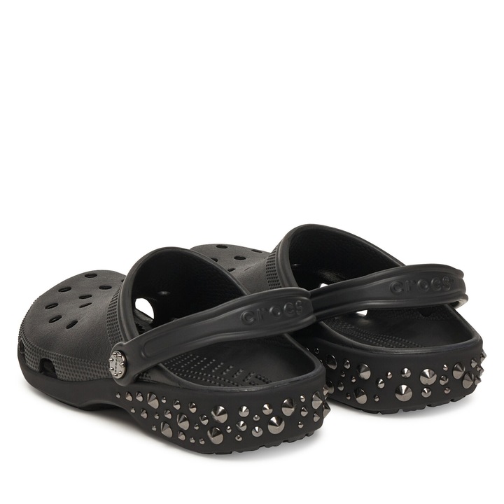 Saboti dama Crocs Clasic cu tinte, negru