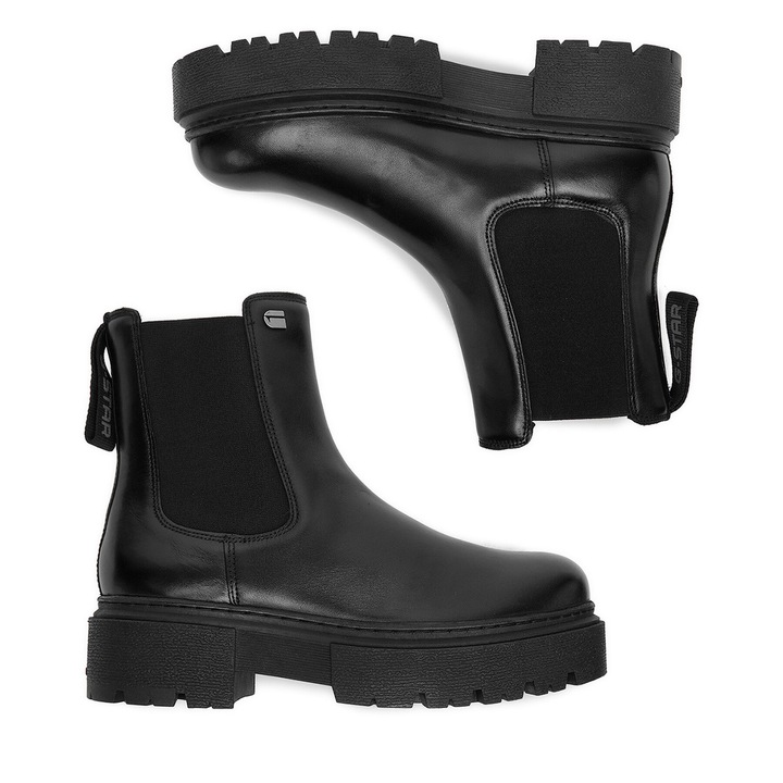 Botine dama CEO-WB-ADELA-10, G STAR RAW, Piele naturala, Negru