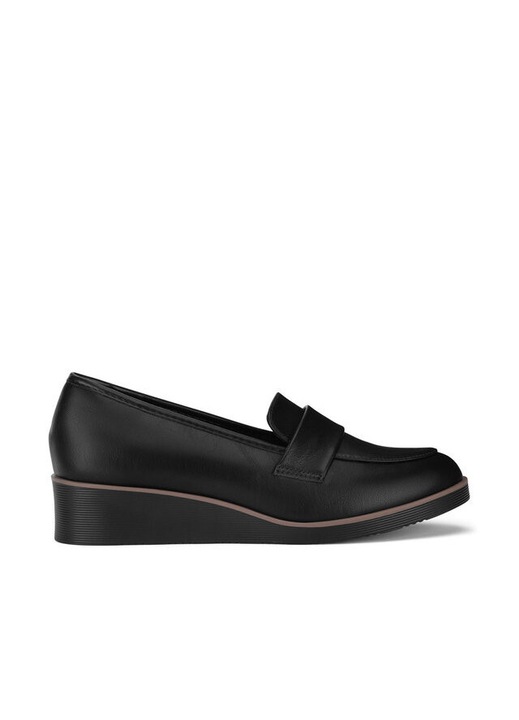 Mocasini dama Clara Barson, negre, piele ecologica